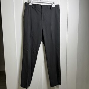 JF J. Ferrar Men's Slim Fit Flat Front Trouser Dark Gray Size 30x30 Formalwear